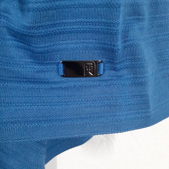Nike Tiger Woods Collection Polo Shirt Mens L BlueDri Fit Golf Short Sleeve - Picture 3 of 7